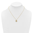 14k Polished and Textured Fancy Circles 17 inch Necklace