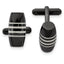 Polished Black Cufflinks in Stainless Steel