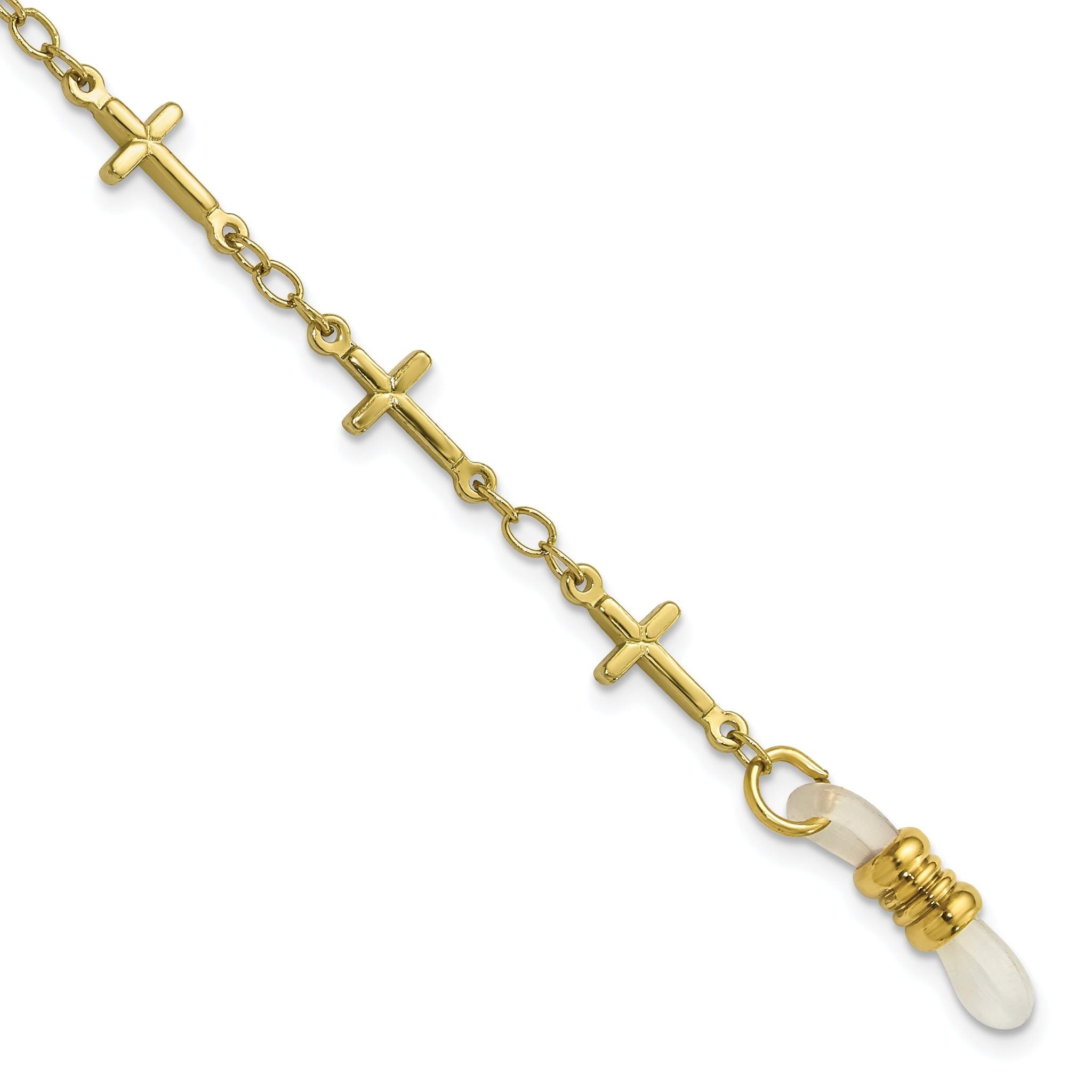 1928 Jewelry Gold-tone Cross Accent Eyeglass Holder 32 inch Chain Main image