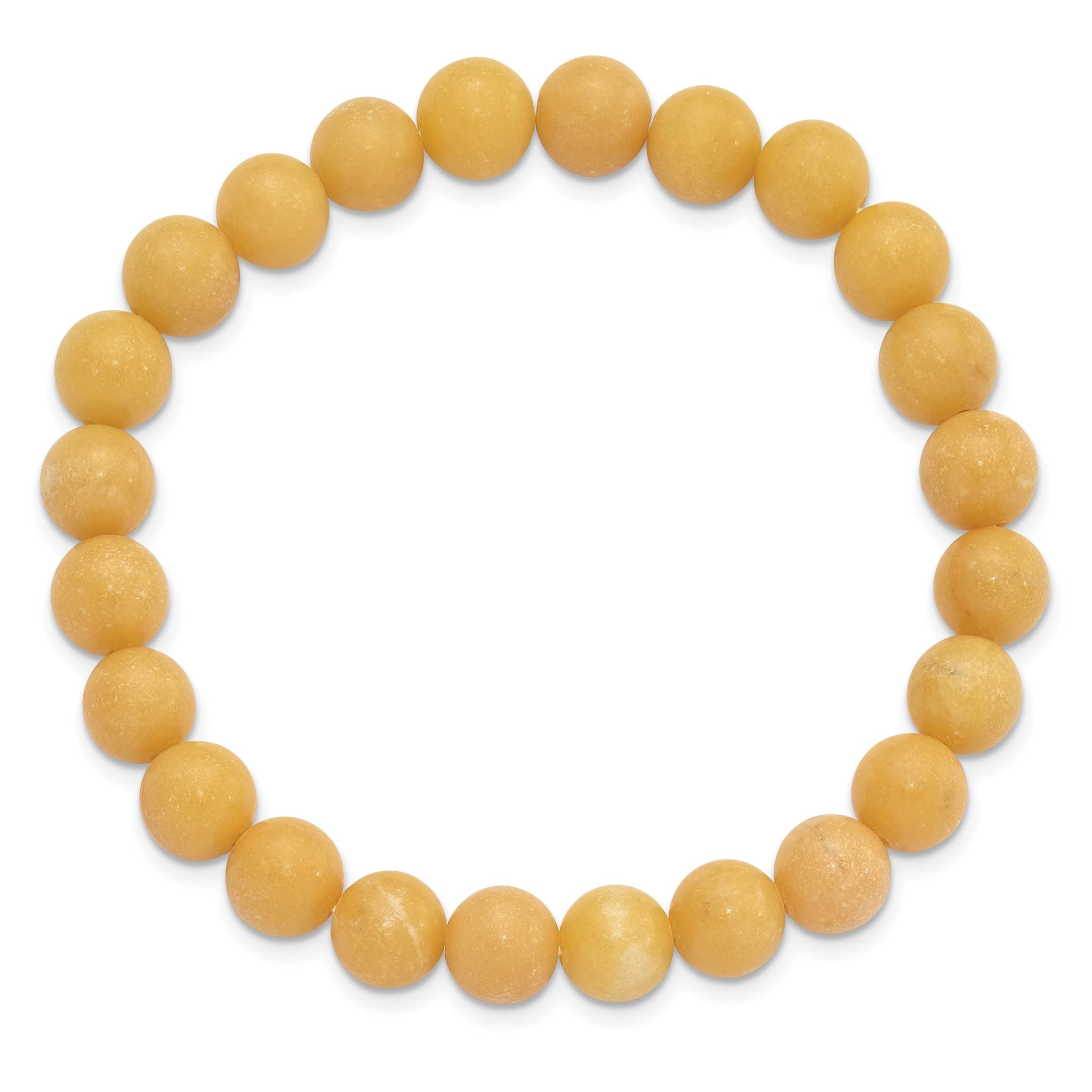 Yellow Jade 8mm Beaded Stretch Bracelet Secondary image