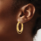 14K Polished Hoop Earrings