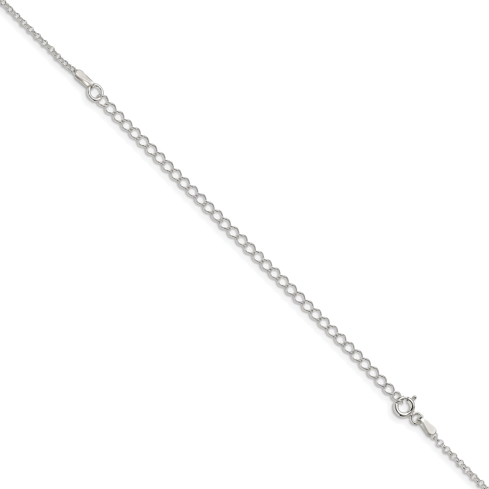 Sterling Silver 1.5mm Rolo Chain With Extension ext.