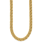 14K Polished and Textured Fancy Link Necklace