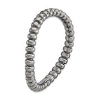 Black-Plated Wave Stackable Ring in Sterling Silver