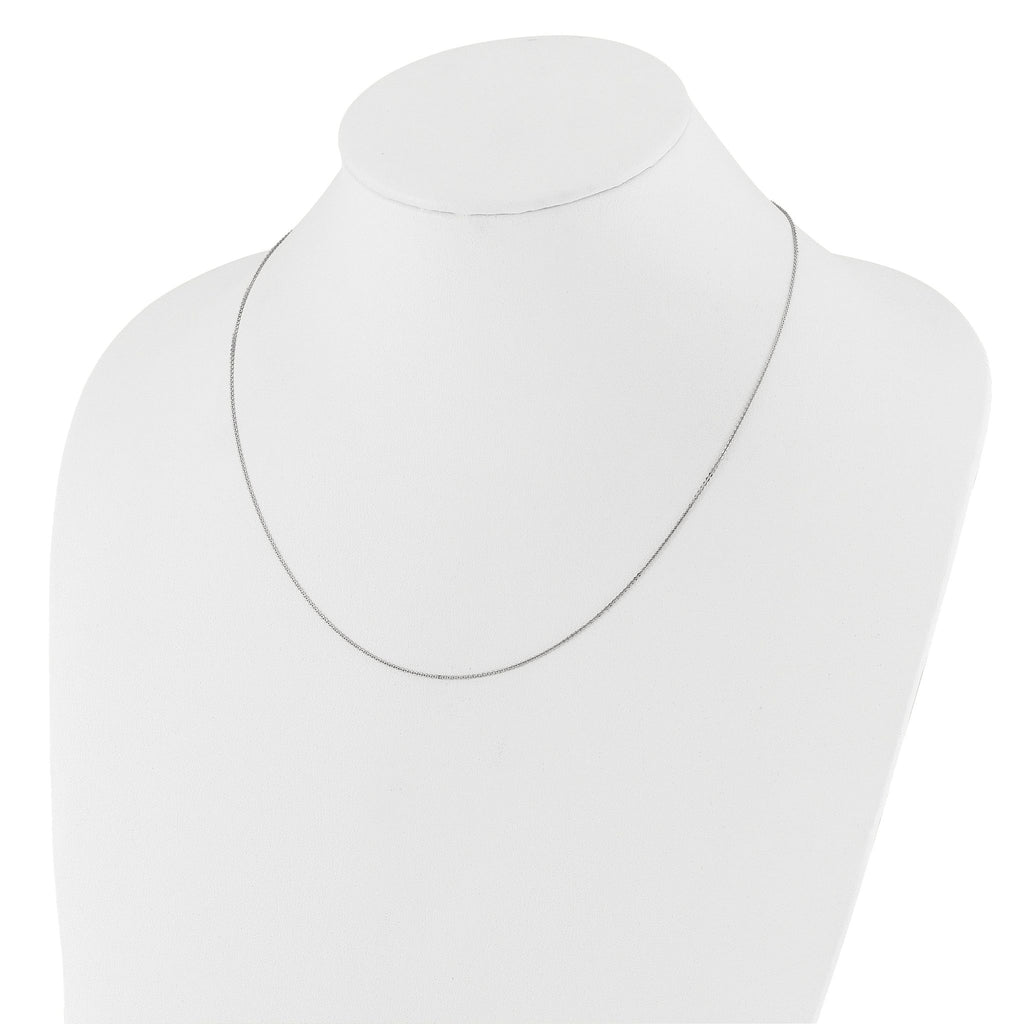 Adjustable Flat Cable Chain in 14K White Gold