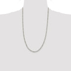 Pavé Flat Figaro Chain in Sterling Silver, 4mm