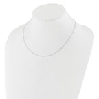 0.8mm 10K White Gold Round Cable Chain