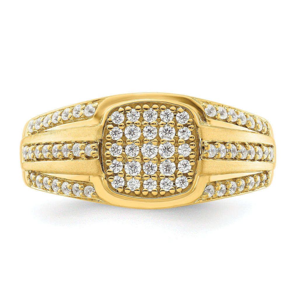 14k 3/4 carat Lab Grown Diamond VS/SI+ G+ Complete Men's Ring