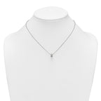 Sterling Silver Polished CZ Circle Bead 16 Inch with 2 Inch Extension Necklace