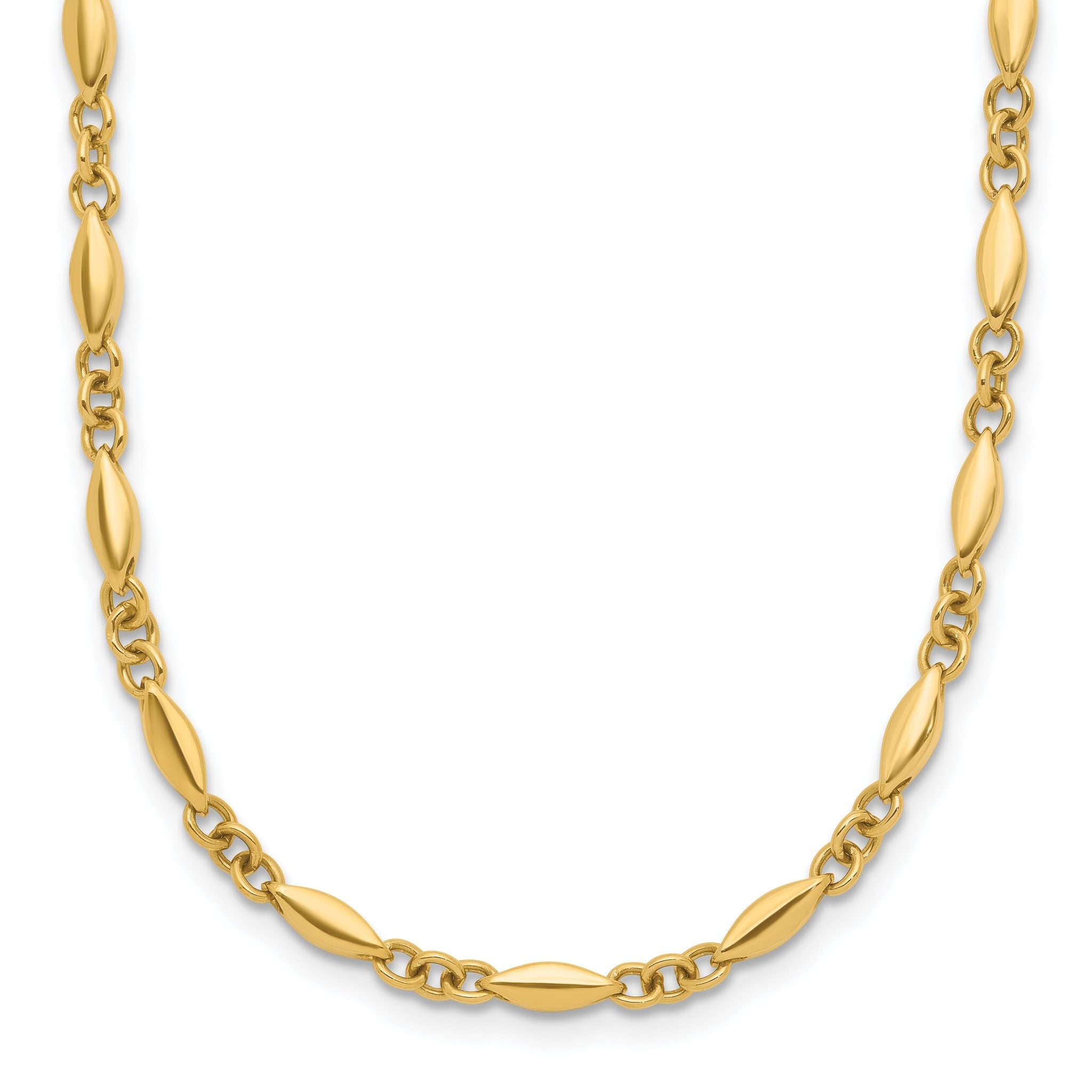 14K Polished Fancy Link Necklace Main image