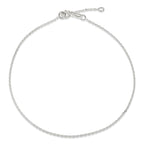 Cable Chain Anklet in Sterling Silver