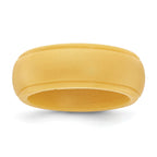 Ridged-Edge Wedding Band in Gold-Tone Silicone, 8mm