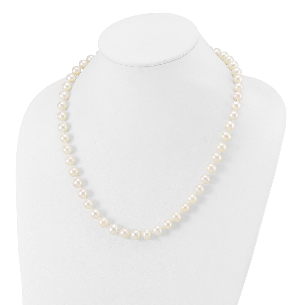 14K Gold Filled 9-10mm White Cultured Freshwater Pearl Necklace