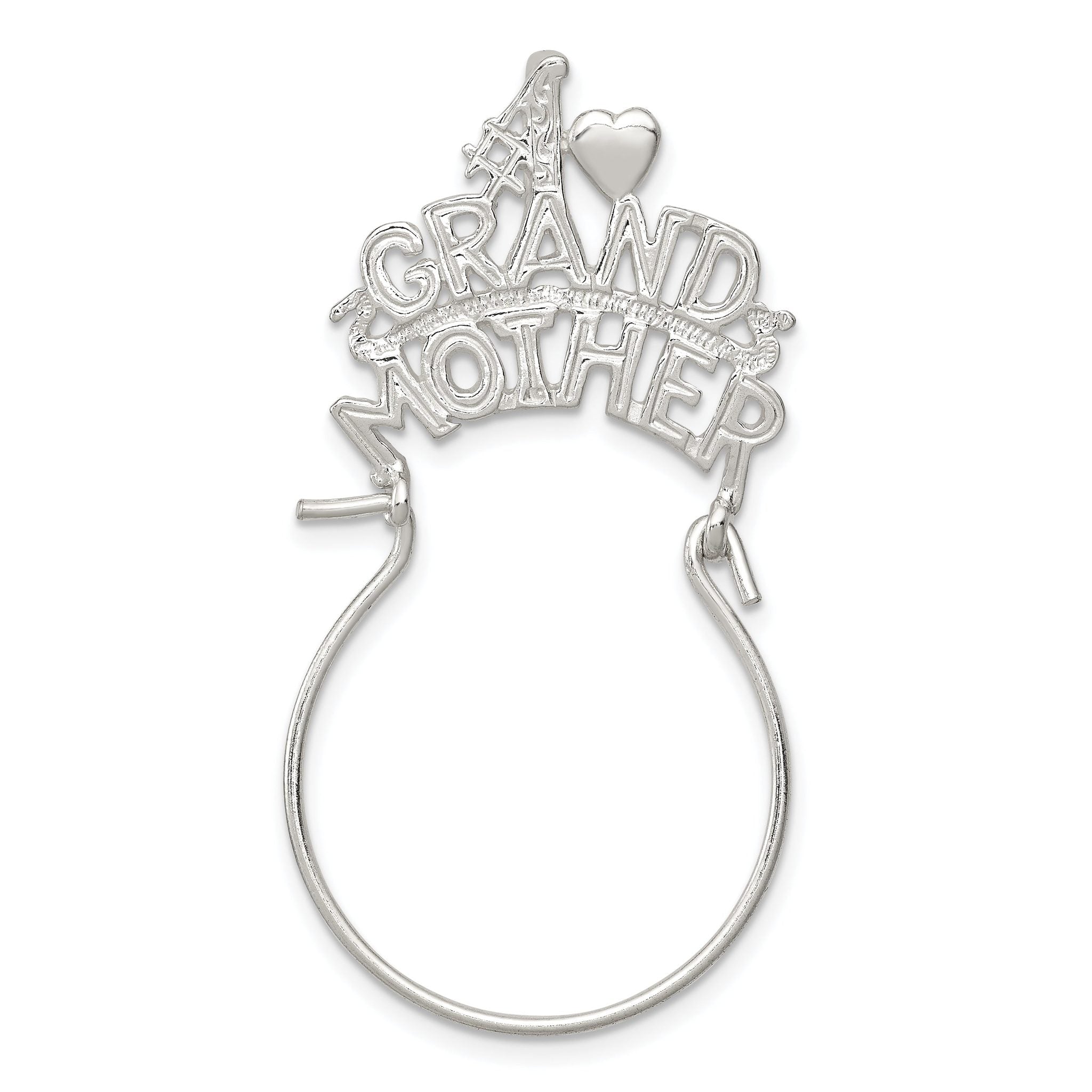 Sophia Jewelers Sterling Silver 925 Grandmother Charm Holder Polished Finish Main image