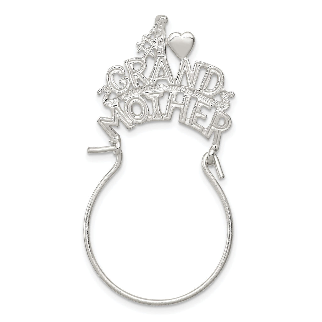 Sophia Jewelers Sterling Silver 925 Grandmother Charm Holder Polished Finish