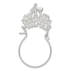 Sophia Jewelers Sterling Silver 925 Grandmother Charm Holder Polished Finish