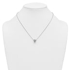 14k White Gold 3 1/2 carat Lab Grown Diamond VS+ F+ Heart Complete 18 inch Four Prong Pendant Necklace
