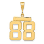 14K Gold Polished Number 88 Charm Casted & Elegant