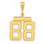 14K Gold Polished Number 88 Charm Casted & Elegant