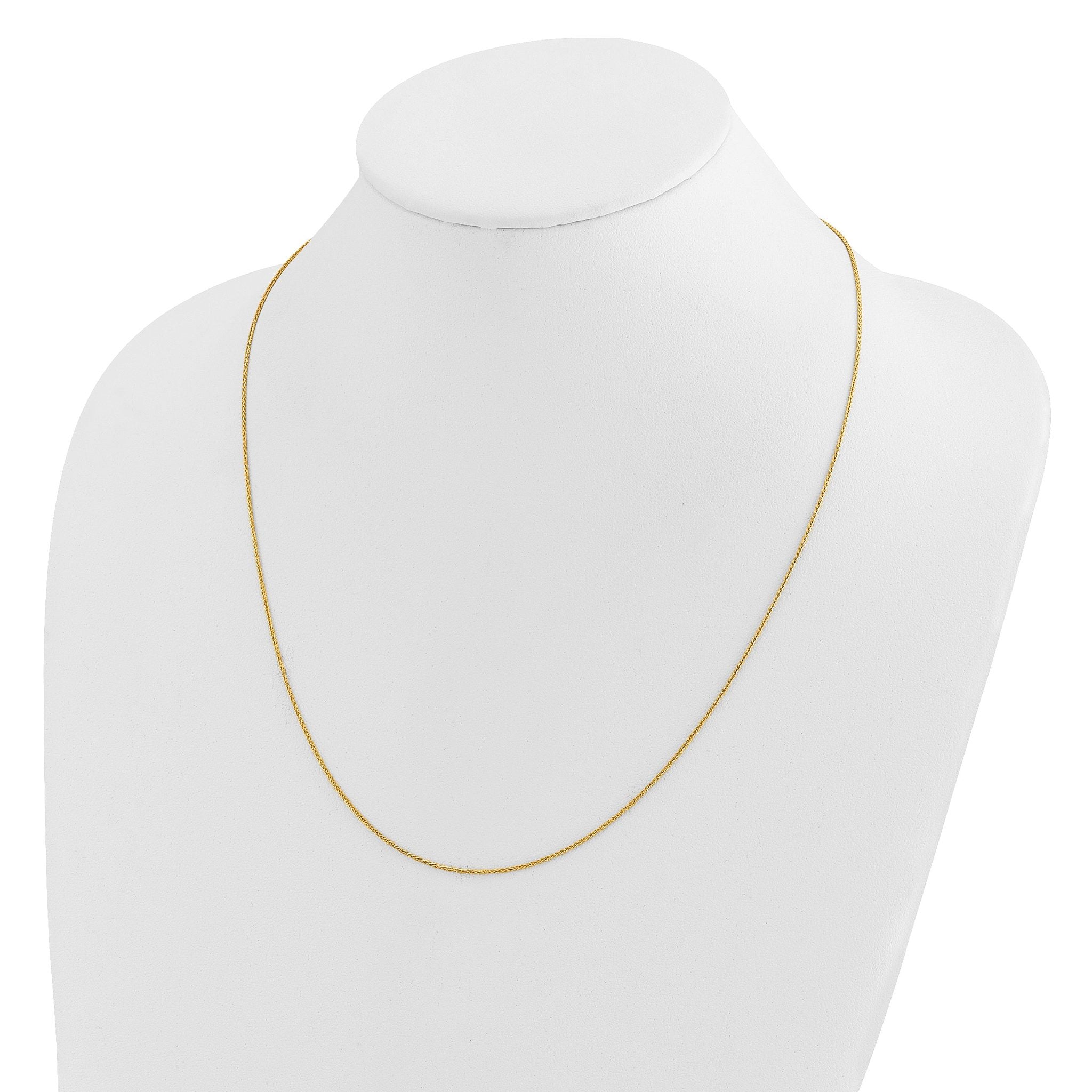 Adjustable Diamond-Cut Wheat Chain in 14K Yellow Gold
