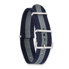 Military Ballistic Watch Band in Navy & Grey G10 Nylon, 18mm