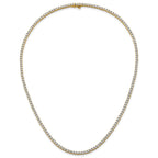 14k 9 carat Lab Grown Diamond VS+ F+ Complete Round 18 inch Straight Tennis Necklace