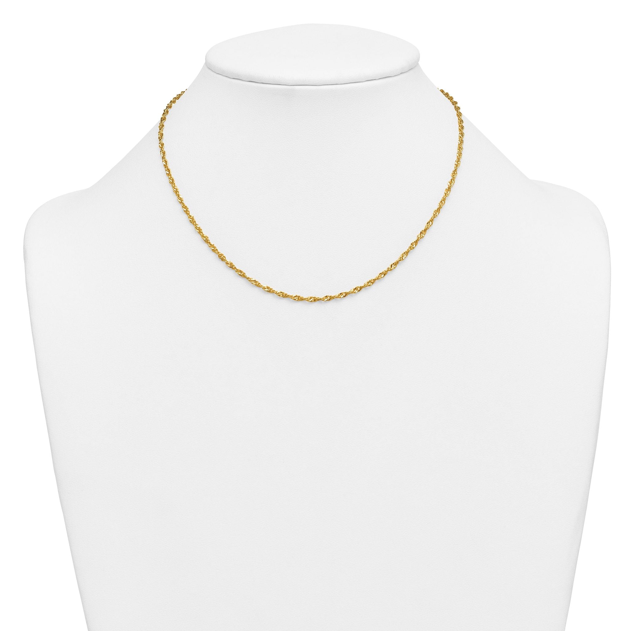 Singapore Chain Necklace in 14/20 Gold Filled, 2mm