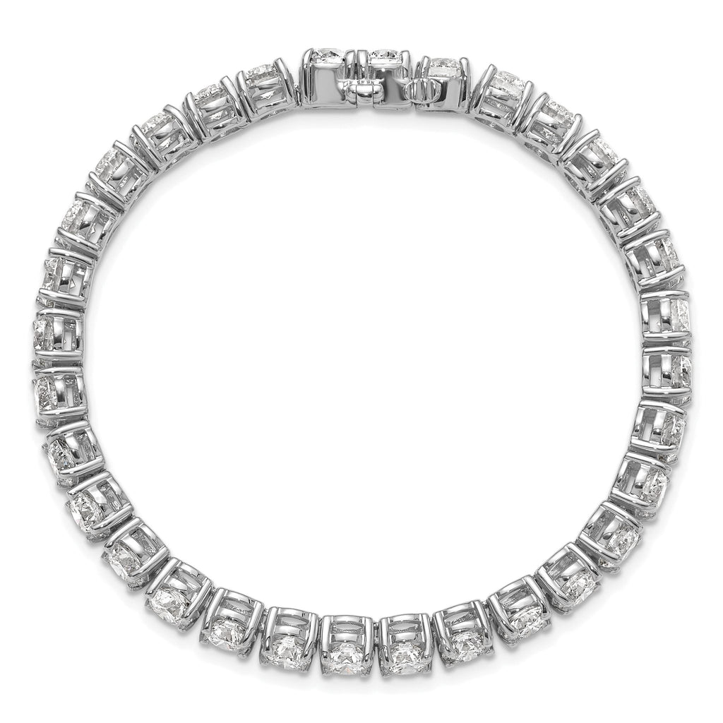 14k White Gold 16 carat Lab Grown Diamond VS/SI+ G+ Complete Tennis Bracelet