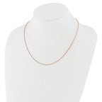 Sterling Silver Rose Gold-plated Adjustable 1.25mm Round Box Chain