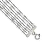 Stainless Steel Polished Multi Strand Bracelet for Women