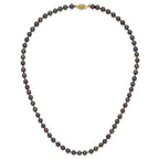 14k 5-6mm Black Near-Round Freshwater Cultured Pearl 7.5 inch Bracelet