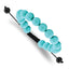 10mm Treated Turquoise and Black Cord Bracelet