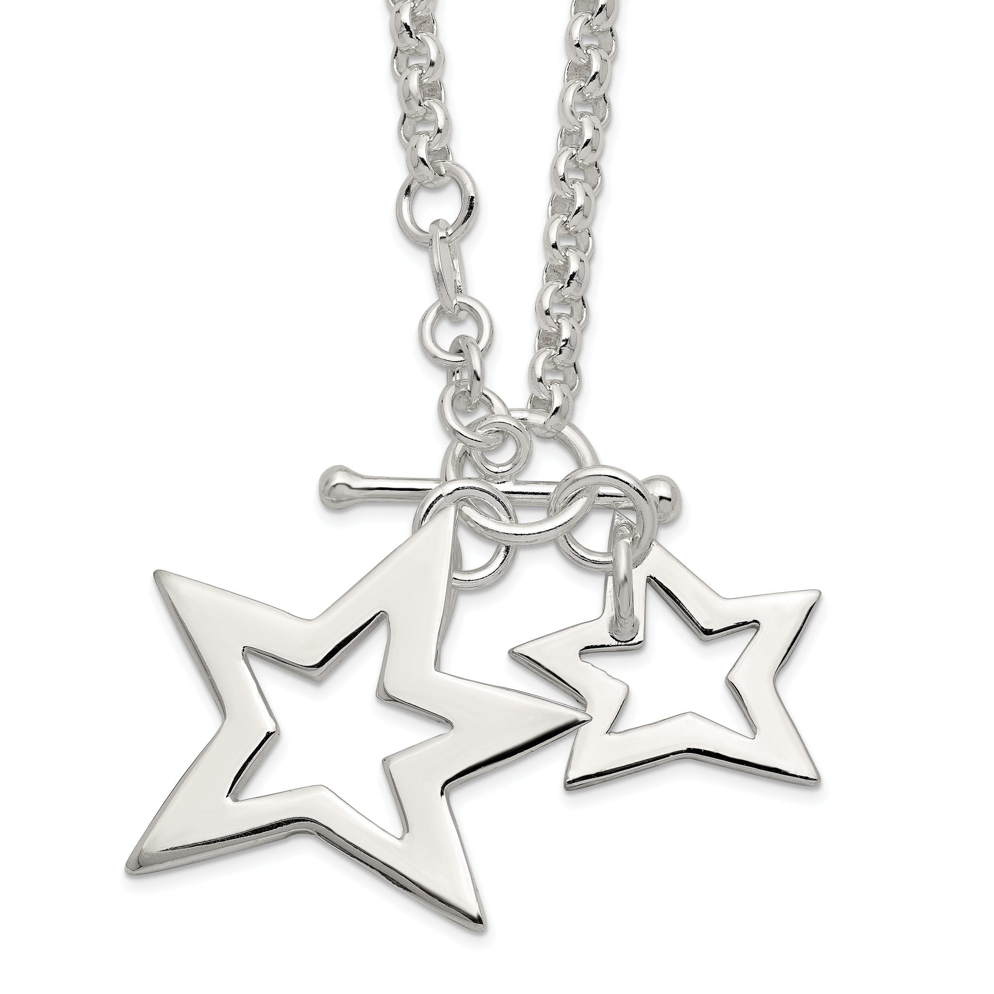 Sterling Silver Fancy Stars Necklace Main image