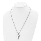 Chisel Stainless Steel Brushed Triangle Pendant on a 22 inch Ball Chain Necklace