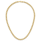 14K Polished and Textured 5.0mm Fancy Knot Link 7.5 Inch Bracelet