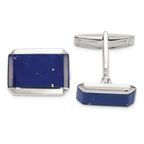 Sterling Silver Lapis Cuff Links
