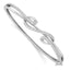 Sophia Jewelers 925 Sterling Silver CZ Bangle with Rhodium Polish