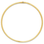 14K Polished and Satin 4mm 16in Reversible Omega Necklace
