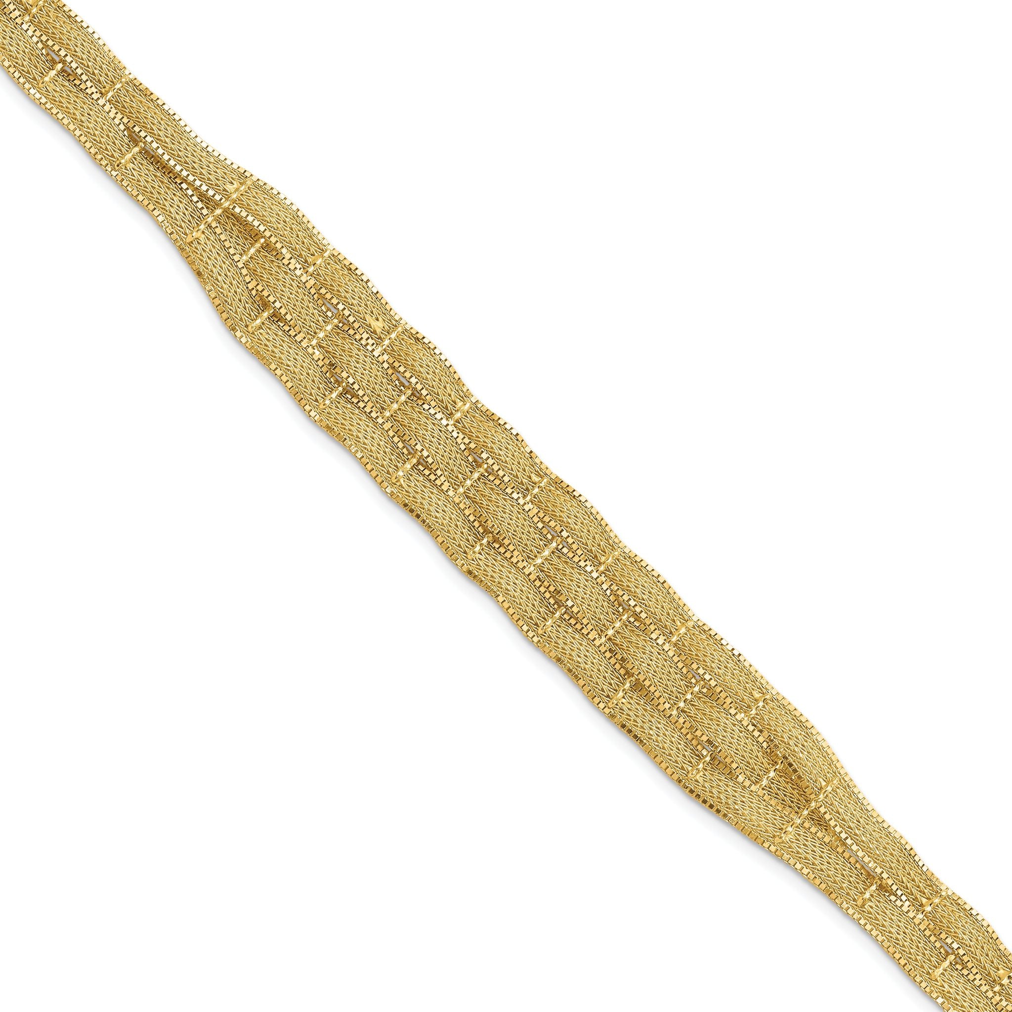 14K Diamond-cut Woven Bracelet Main image