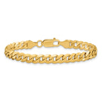 Flat Beveled Curb Chain in 14K Yellow Gold, 6.25mm