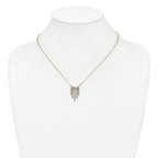 14K w/RH-plating Polished Fancy 18in Necklace