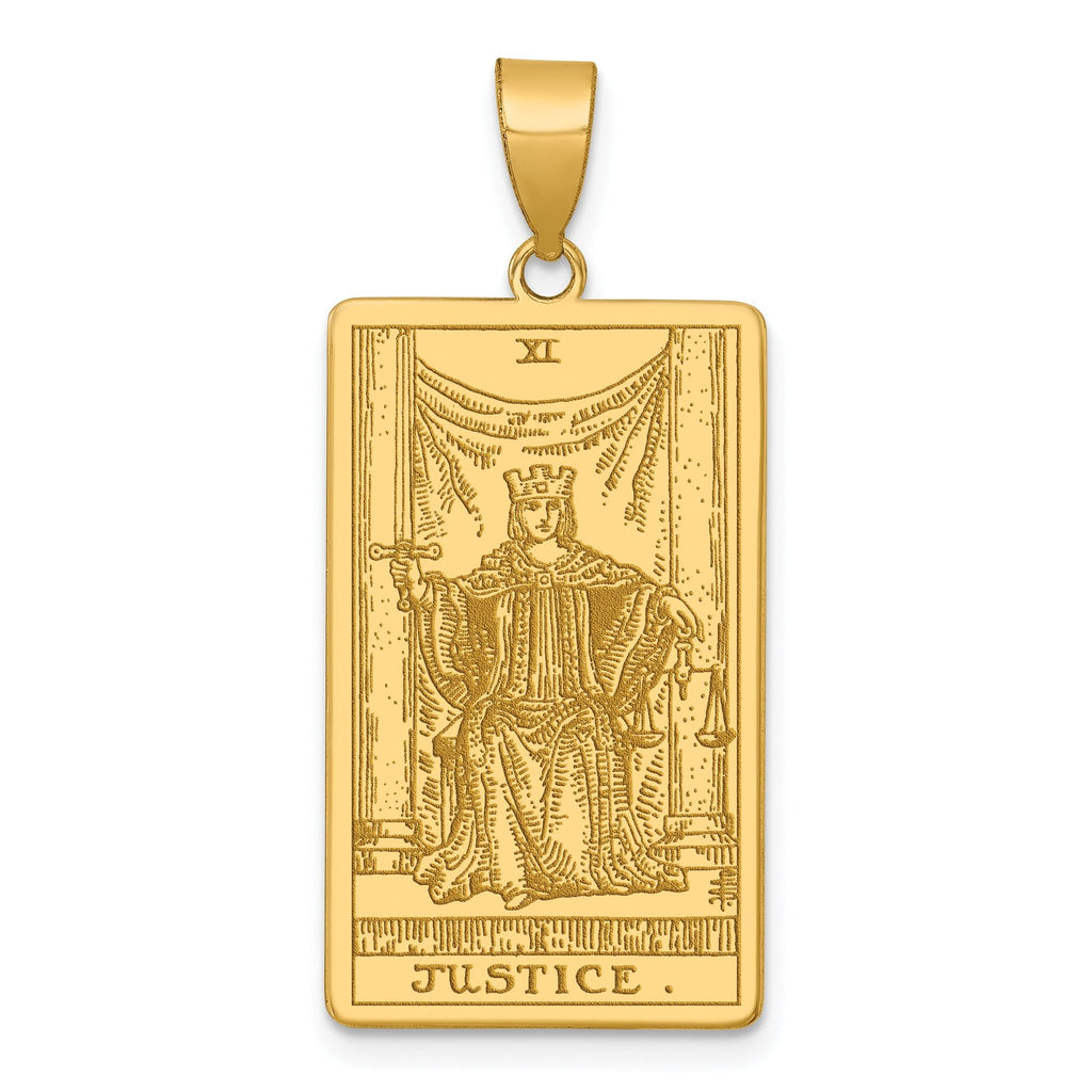 14ky Justice Tarot Card Pendant