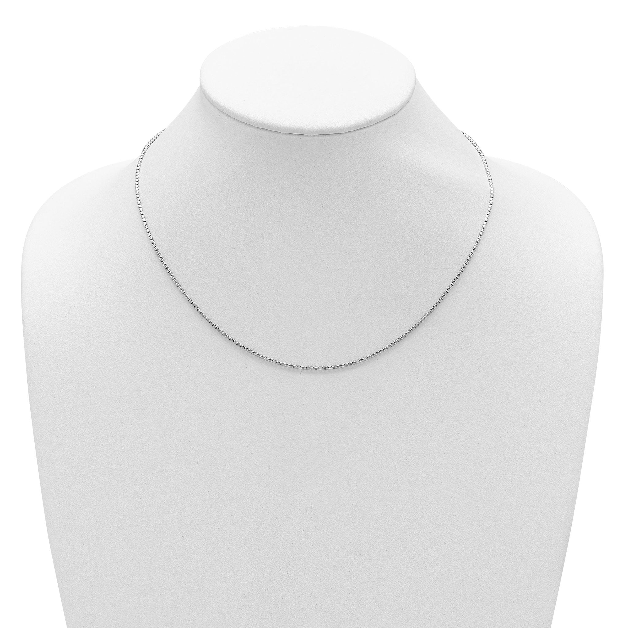 Sterling Silver Rh-plated 1.2mm Diamond-cut 1in+1in Adjustable Cha