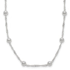 Polished Beaded Necklace in Sterling Silver, 4mm