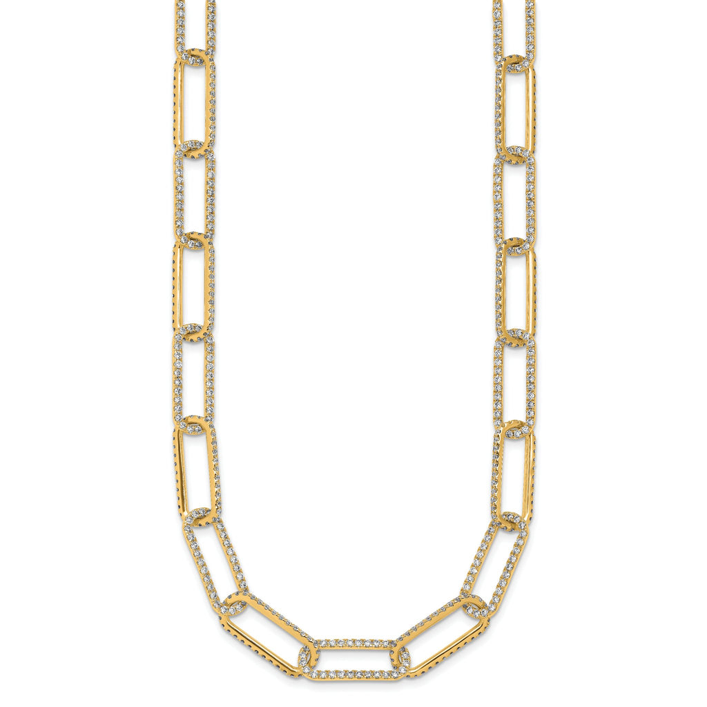 True Origin 14k 8 5/8 carat Lab Grown Diamond VS+ F+ 18 inch Link Necklace