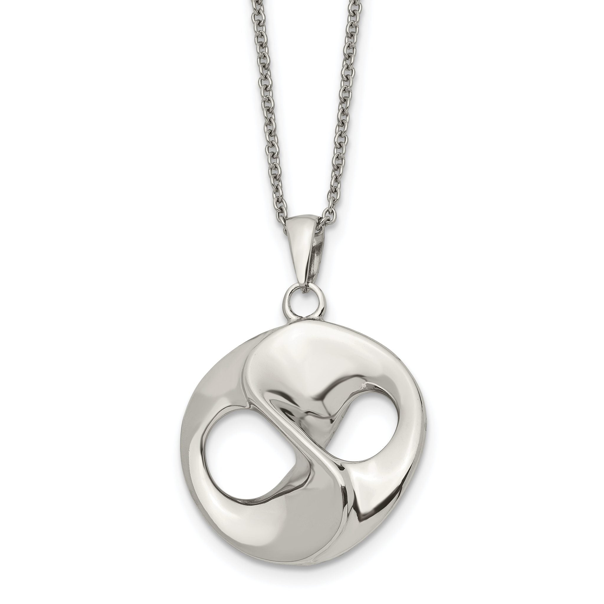 Polished Necklace Chain in Stainless Steel, 17in Main image