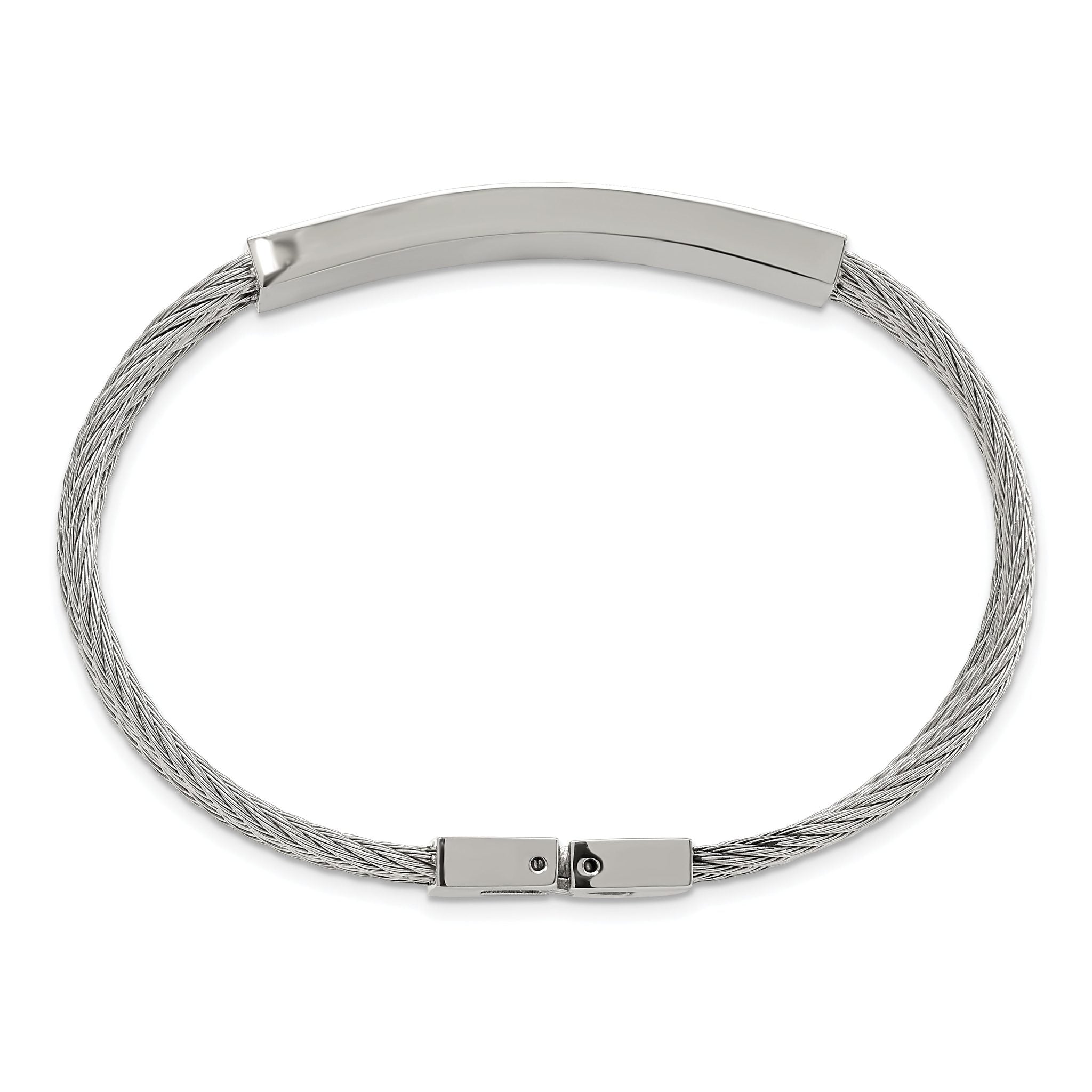 Stainless Steel Polished Black IP-plated with .15 carat Diamond Bracelet Secondary image