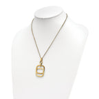 14k Polished and Brushed Double-strand Necklace