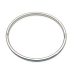 Stainless Steel Polished Imitation Opal 4.75mm Hinged Bangle Bracelet for Women