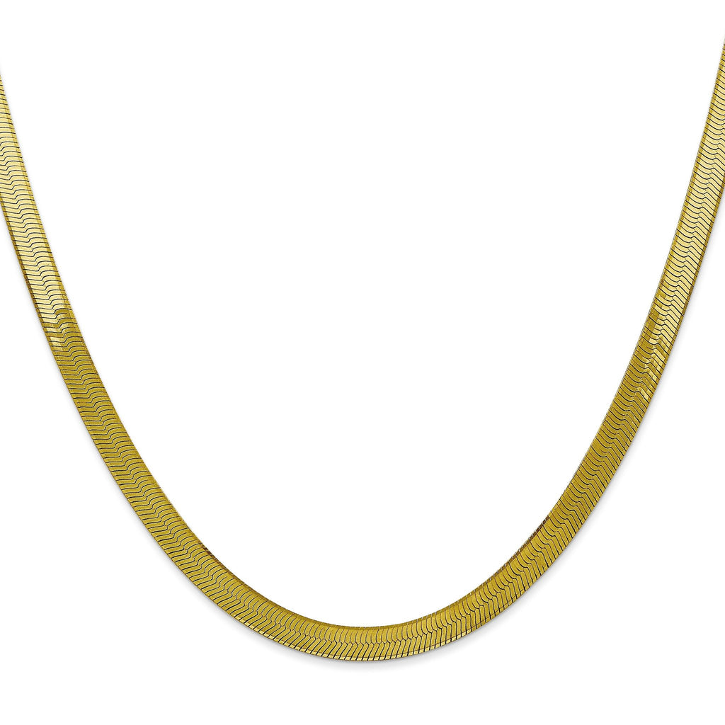 Silky Herringbone Chain in 10K Yellow Gold, 5mm